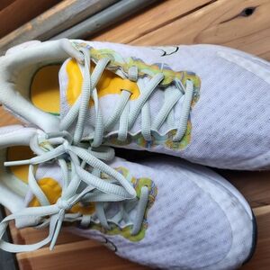 Nike White and Yellow Athletic Shoes